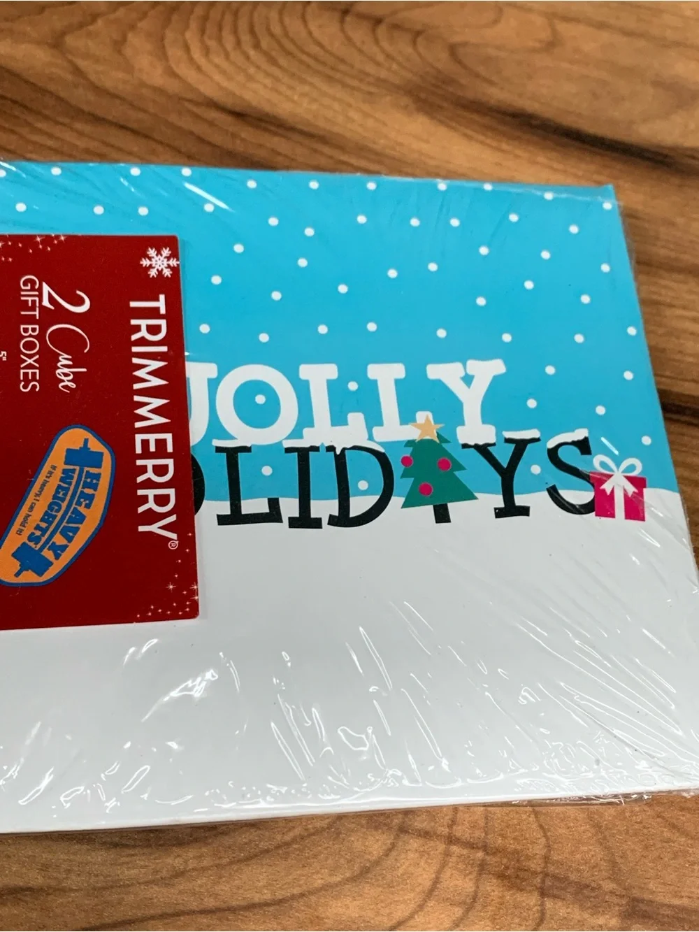 Set of 4 Jolly Holidays Cube Gift Boxes. New. Sealed Packaging. 5” X 5” X 4.5”